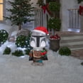 thumbnail image 2 of Gemmy Christmas Airblown Inflatable Inflatable Mandalorian with Gift Box, 3.5 ft Tall, grey, 2 of 4