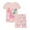 YPink3455, variant on Toddler Kids Baby Boys Engineering Vehicle Cartoon Printed Cute Casual T-Shirt Grid Shorts Outfits 5-6 Years Breathable Kids Wear