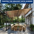 thumbnail image 2 of Perfect Garden 10' x 14' ft Outdoor Pergola Gazebo,Wall-Mounted Lean to Metal Awning Gazebo with Roof,Large Heavy Duty for Patio,Decks,Backyard, 2 of 10