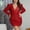 Red, variant on Gspmoly Plus Size Dresses for Curvy Women, Womens Oversized Evening Dress V-Neck Sleeves Sky Sequin Dress Cocktail Dress up to 70% Off