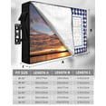 thumbnail image 2 of 4th of July Outdoor TV Cover 52 to 55 Inch Weatherproof, American Flag Star on Wood Blue Checkered 600D Oxford TV Covers with Waterproof Zipper, Outside Flat TV Screen Protector Size 52"Wx19"Hx4.5"D, 2 of 7