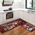 thumbnail image 2 of Christmas Anti Fatigue Kitchen Mat Set of 2, Waterproof Non-Slip Kitchen Mats and Rugs, Cushioned Buffalo Plaid Kitchen Rugs Comfort Floor Mat for Kitchen, Floor,Office, Sink, Laundry, 2 of 6