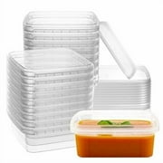 Singleware Plastic Containers with Lids, Airtight for Storage, Meal Prep, Takeout, 8 oz 20-pack