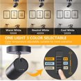thumbnail image 2 of VANoopee 3-Color Dimmable Ceiling Spotlight Flush Mount Adjustable Spotlight Directional LED Spot Lights Indoor Bright Accent Fixture for Living Room Bedroom - CRI90 36° Flicker Free 30W 3000lm Black, 2 of 5