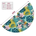 thumbnail image 3 of KLL 30" Christmas Tree Skirt Tropical Floral Xmas Tree Skirts Mat for New Year Xmas Holiday Party Indoor Outdoor Home Decoration, 3 of 7