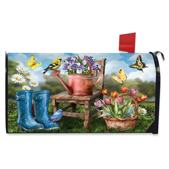 Briarwood Lane In the Garden Mailbox Cover