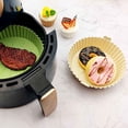thumbnail image 6 of QuanTara 8.1in Round Air Fryer Liner, Reusable Non-Stick Silicone Baking Mat, Dishwasher Safe Fryer Basketinsert, Replacement for Parchment Paper, 450°F Heat Resistant, 6 of 7