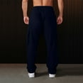 thumbnail image 4 of qucoqpe Fleece Sweatpants for Men Stretch Elastic Waist Drawstring Cargo Joggers Pants Athletic Trousers, 4 of 6