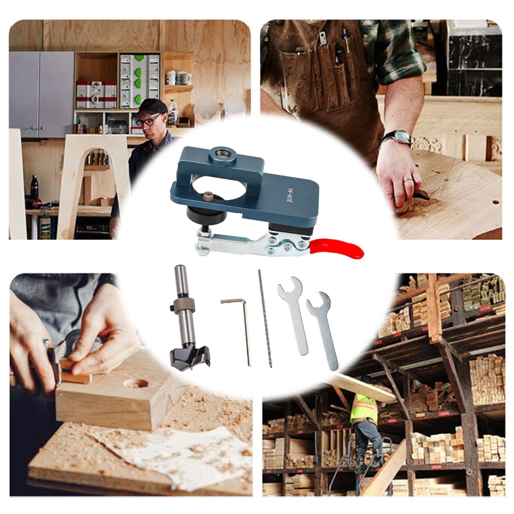 MOMOJIA 35mm Concealed Hinge Jig Hinge Hole Locator for DIY Woodworking Project