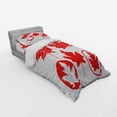 thumbnail image 3 of Leaves Duvet Cover Set, Monochrome Canadian Flag Motif with Different Design North American Foliage, Bedding Set with Shams and Fitted Sheet, 3 Sizes, by Ambesonne, 3 of 3