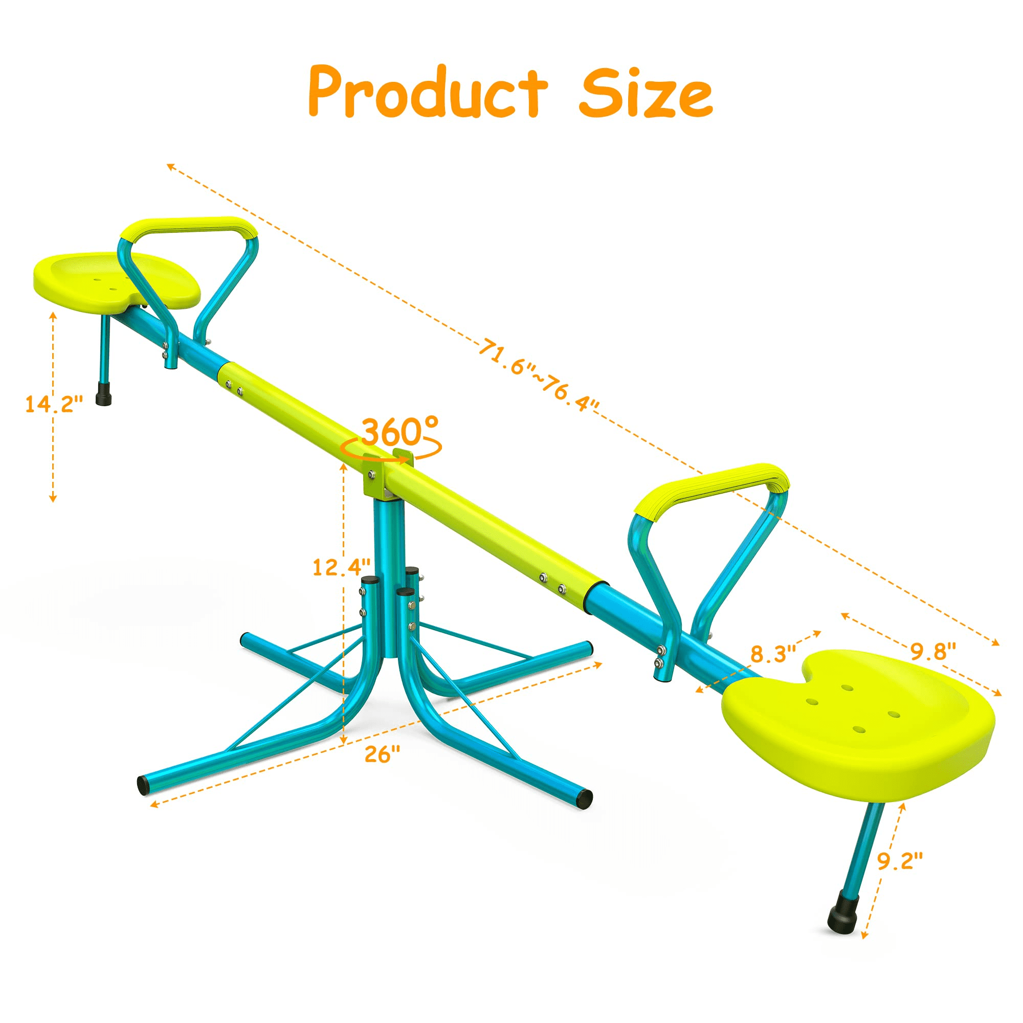 Wostoo Seesaw, Sit and Spin Teeter Totter, 110 Lbs Heavy Duty 2022