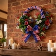 thumbnail image 4 of Wreaths for Front Door with Red White and Blue Flowers, Fourth of July Decorations Door Hanging, Independence Day Home Decor for Porch Wall Fireplace, 4 of 8