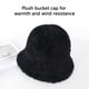 thumbnail image 4 of Sombrero de pescador de felpa de invierno para mujer, gorro cálido y esponjoso de piel sintética, protección para los oídos, sombreros de pescador, 4 of 7