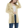 thumbnail image 3 of Women's Sequin Cardigan Top Party Cocktail Outerwear Coat, 3 of 5