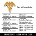 thumbnail image 2 of Caduceus Health Medical Symbol Wood Mini Charms Shapes DIY Craft Jewelry - No Hole - 12mm (26pcs), 2 of 7