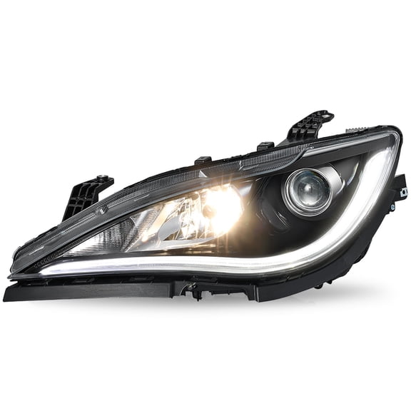 Driver Side Headlight For 2017-2020 Chrysler Pacifica HID W/LED DRL Black Trim