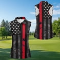 thumbnail image 5 of Jeiento American Flag Matching Golf Shirts for Couples Womens Tennis Tank Tops Slim Fit Short Sleeve Athletic Shirts Matching Activewear Set Sportswear for Couples, 5 of 7