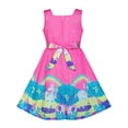 thumbnail image 2 of Robe Fille Unicorn Rainbow Sans Manches Rose Profond Princesse 10 Ans, 2 of 7