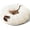 Cream white, variant on Cat Tunnel with Cat Bed for Indoor Cats, Under Christmas Tree Soft Plush Peekaboo Cat Cave Donut Tunnel, Multifunctional Playground Toys Hideplace for Kittens, Rabbit, Ferret (Grey)