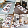 thumbnail image 5 of Independence Day Floral 2'x6' Runner Rugs for Hallway Kitchen Bedside Non Slip Washable, Red Blue Roses Patriotic Entryway Rug Runners with Rubber Backing, Long Carpet Runner for Laundry Room, 5 of 8