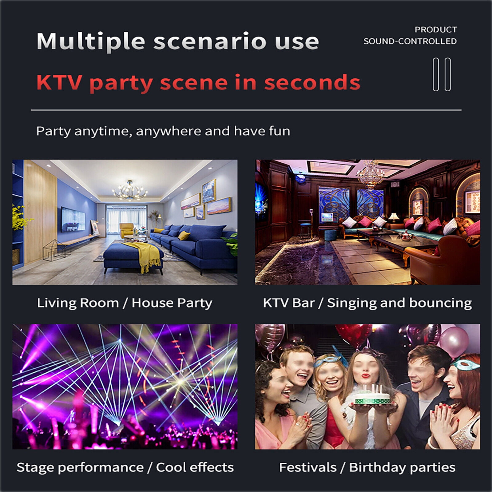 TFCFL Proffessional 21 Eyes RGB LED Laser Beam Scanner Projector DJ Party Stage Laser Light Show DMX Remote Control