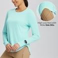 thumbnail image 4 of BALEAF Women's UPF 50+ Sun Shirts UV Protection Long Sleeve Rash Guard Lightweight Quick Dry SPF Outdoor Hiking Running Clothing Light Green M, 4 of 7