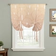 thumbnail image 2 of Orange Ombre Balloon Curtains for Bedroom/Front Door/Bathroom, Farmhouse Stripes Modern Abstract Art Tie Up Curtains 63 Inch Length Light Filtering Kitchen Curtains Shades for Windows 46"x63", 2 of 8