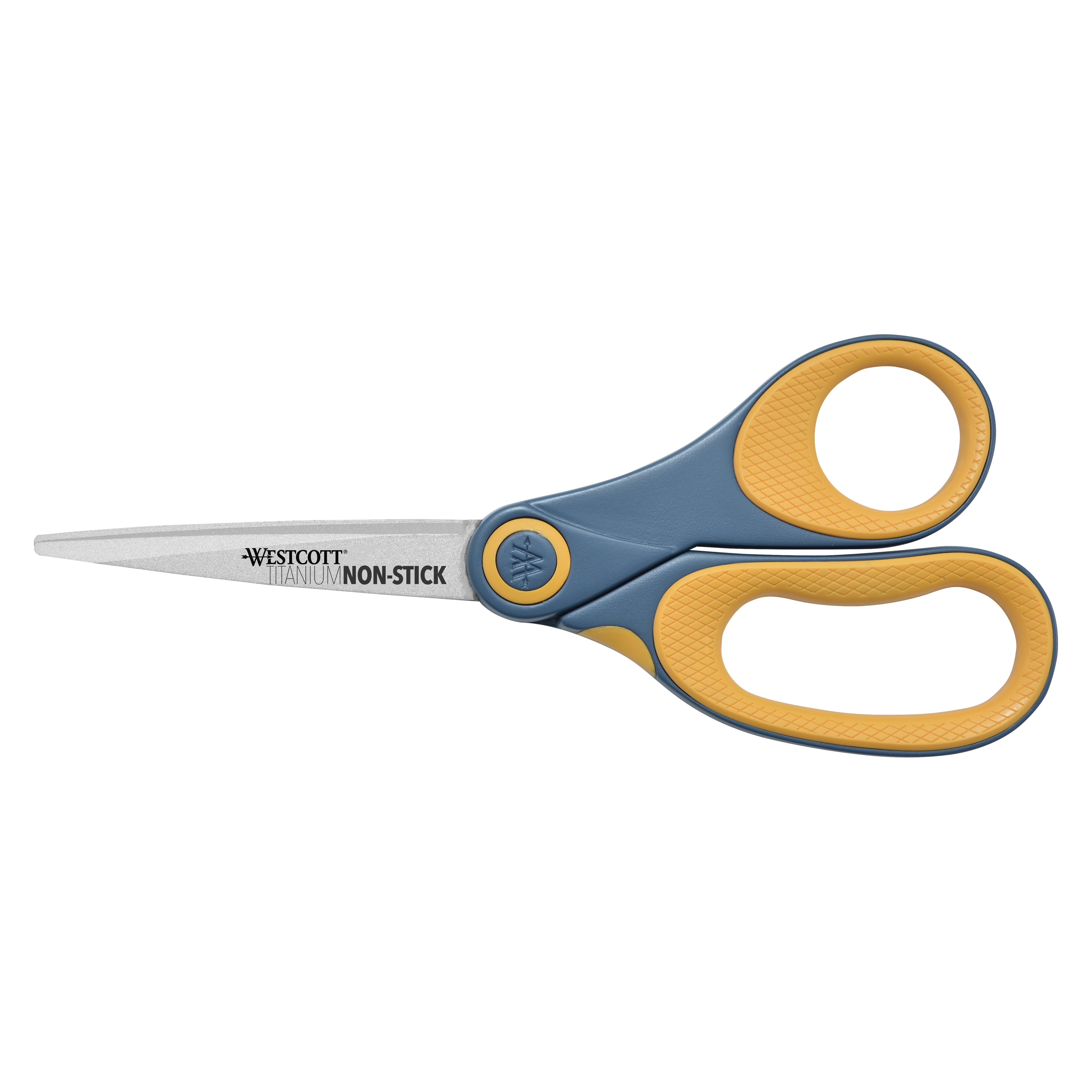 Westcott 8-inch Titanium Bonded Non-Stick Straight Scissors, Yellow, 3-Pack