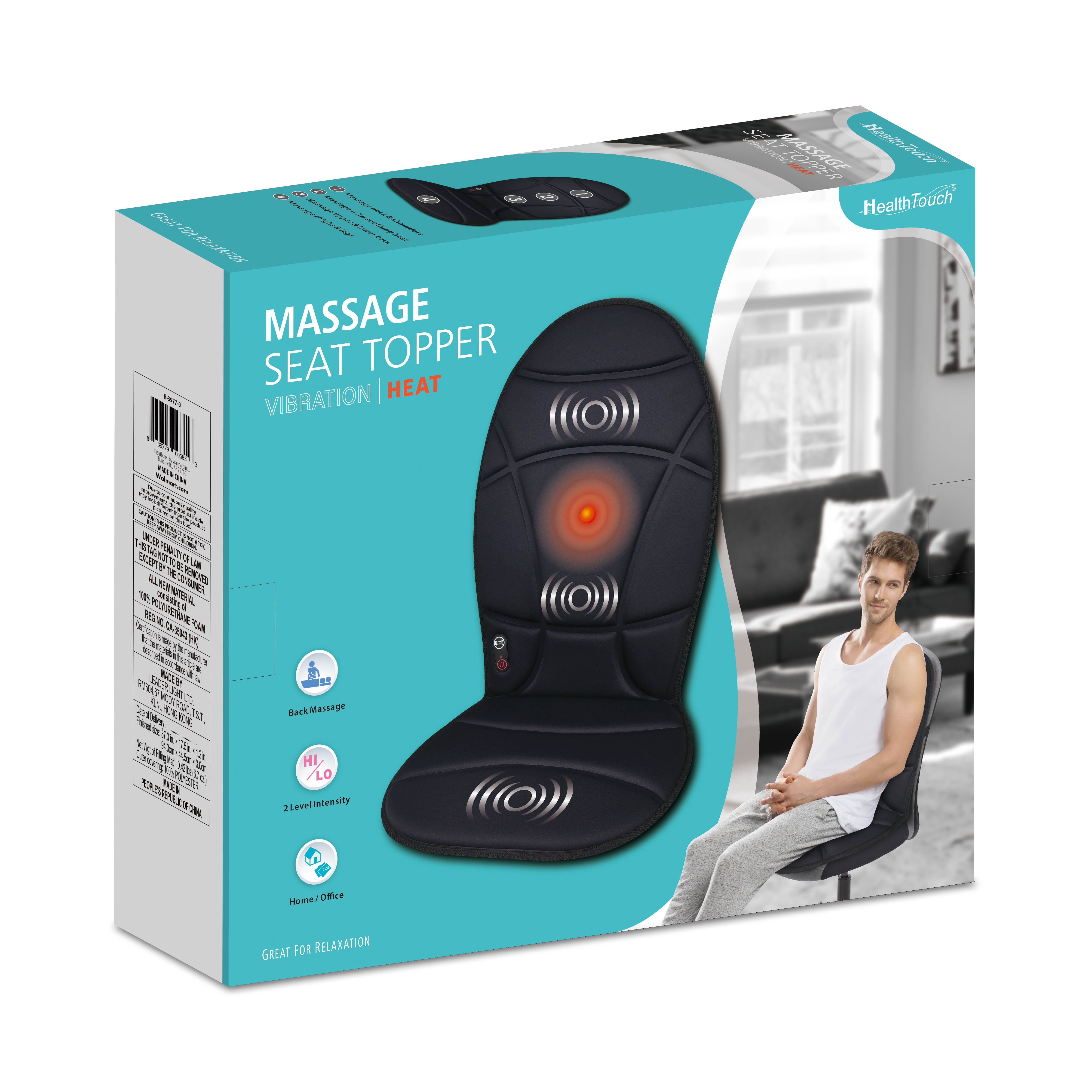 Back Massager Massage Seat Topper With Soothing Heat COMFIER Motors Massage  Seat Cushion With Level Heating