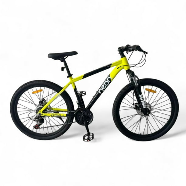 Bicicleta Neon De Montaña Rodada 26 21 Velocidades Color Amarillo