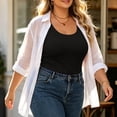 thumbnail image 4 of Zormilly Plus Size Tank Tops for Women Sleeveless Scoop Neck Tank Tops Slim Fit Casual Soft Top, L-5XL, 4 of 5