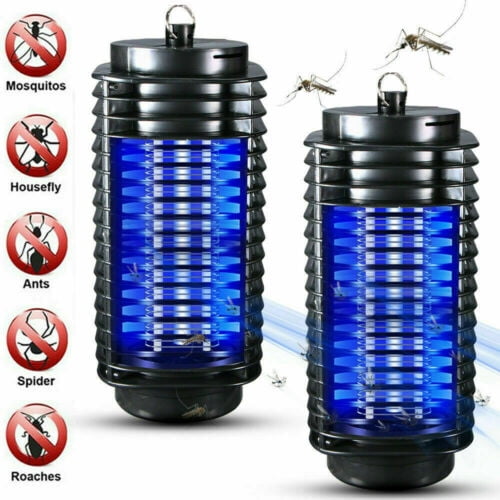 2PCS Indoor LED Electric Mosquito Fly Bug Insect Trap Zapper Killer Night Lamps