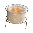 thumbnail image 4 of YWMJZEU Portable Charcoal Grill BBQ Grill Japanese Grill with Wire Mesh Ceramic Barbecue, 4 of 9