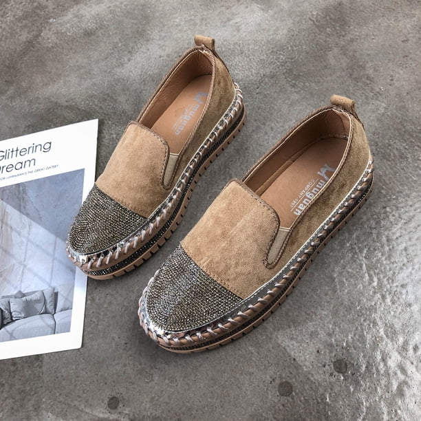 Más terciopelo otoño e invierno nuevos zapatos de guisantes de suela gruesa zapatos de algodón zapatos de felpa