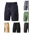thumbnail image 6 of Mens Cargo Short Lightweight Ripstop Stretch,Slim-Fit Flat-Front Comfort Draw-string Authentics Classic Outdoor Shorts with Side Pockets S-2XL Khaki, 6 of 7