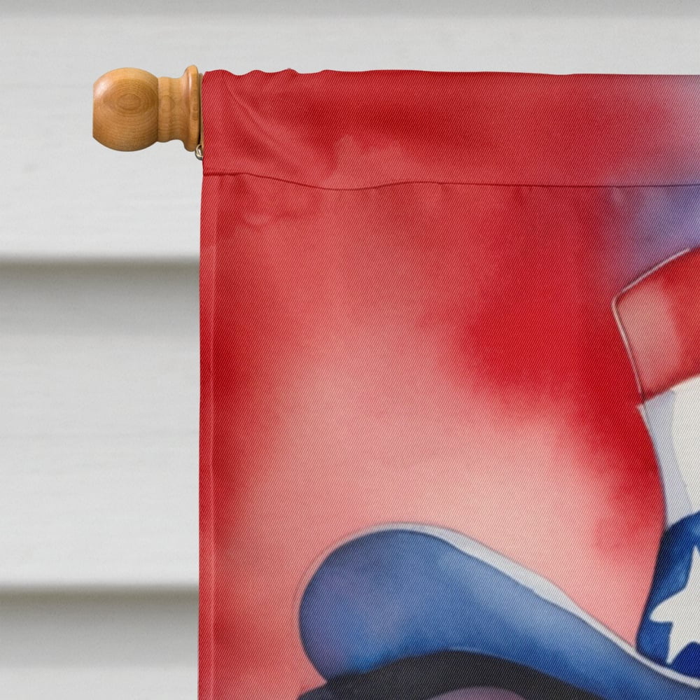 Border Collie Patriotic American House Flag 28 in x 40 in