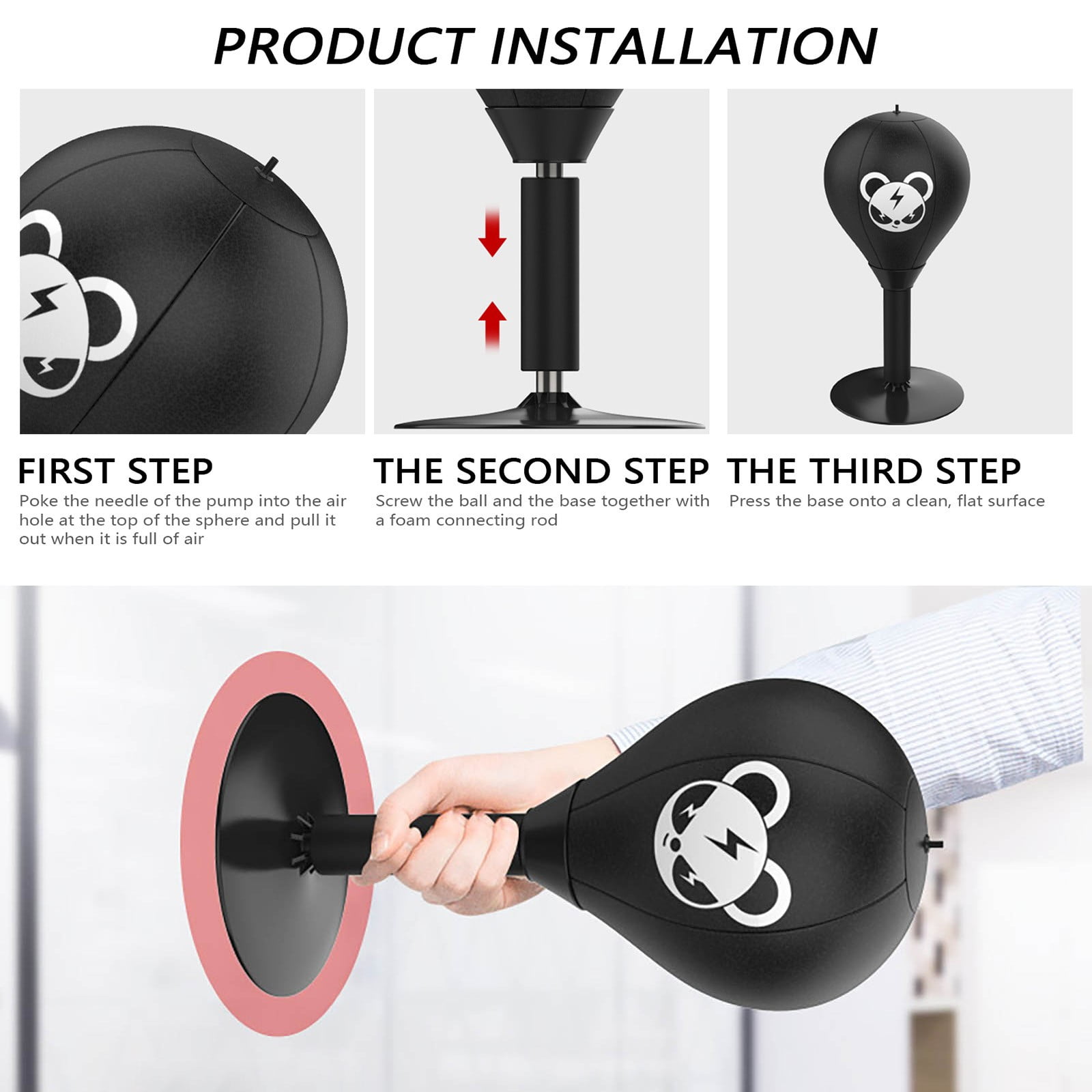 Outdoor Sports Desktop Punch Bag With Suction Cup | Strong Suction Boxing Sandbag For Stress | Relaxation Toys For Kids And Adults