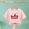 thumbnail image 3 of Camiseta de Snoopy para niño y niña, ropa de verano de algodón con dibujos animados, de manga corta Camisetas estampadas, regalo, 3 of 5