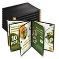 thumbnail image 1 of WeChef 10 Pack Restaurant Menu Covers 8.5" x 11" Book Style 8 Views Clear Cafe, 1 of 9