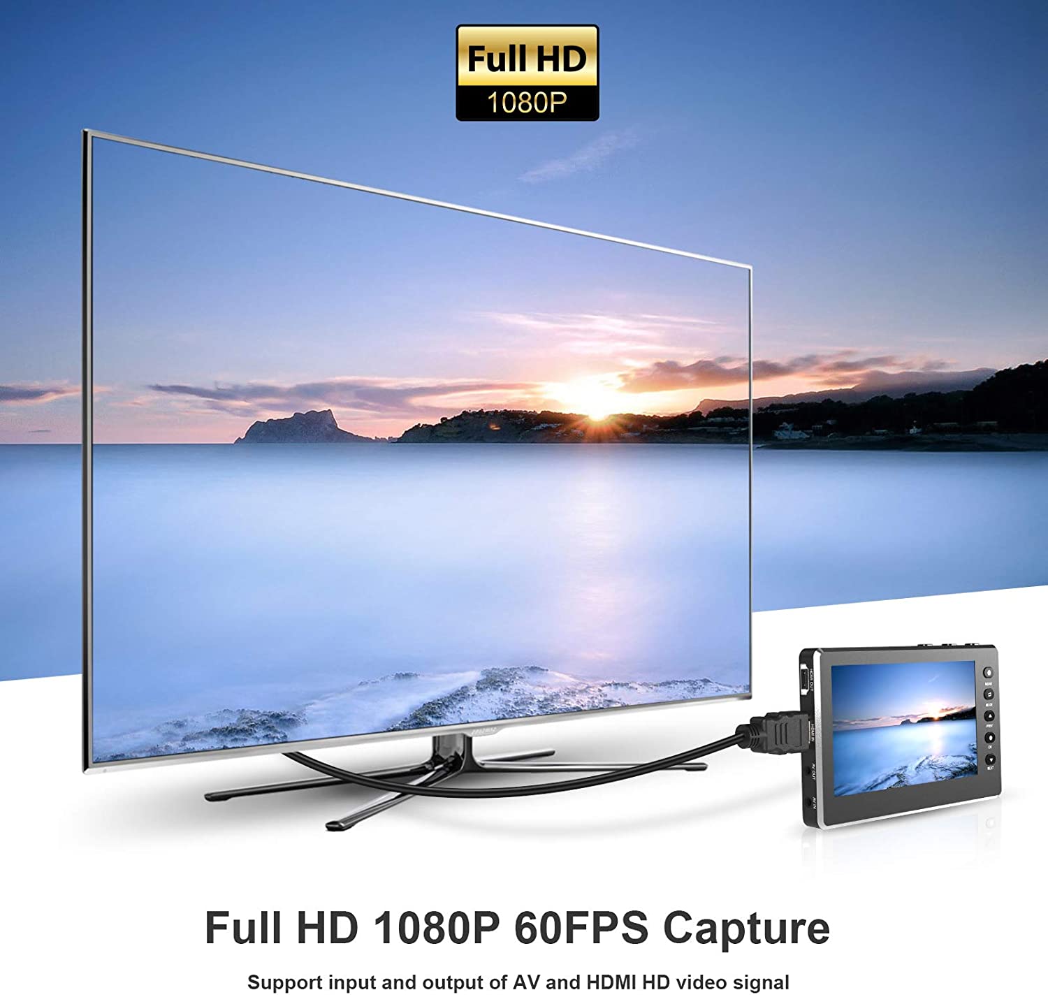 Digitnow Hd Video Capture Box 1080p 60fps Usb 2 0 Video To Digital Converter With 5 Oled Screen Av Hdmi Video Recorder Capture From Vcr Dvd Vhs Tapes Hi8 Camcorders Gaming Systems Walmart Com