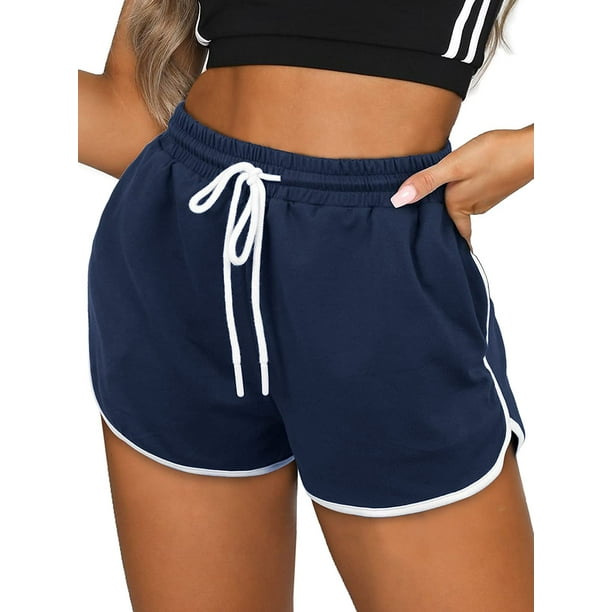 Womens Workout Shorts with Pockets Tie Dye Athletic Shorts Plain Lounge  Shorts