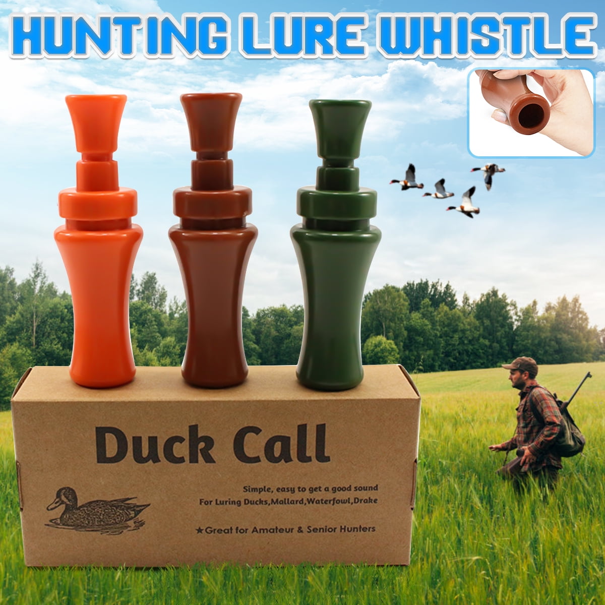 OUTDOOR DUCK CALL WHISTLE PHEASANT MALLARD HUNTING GAME CALLER DECOY