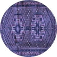 thumbnail image 1 of Ahgly Company Machine Washable Indoor Round Persian Blue Traditional Area Rugs, 3' Round, 1 of 4