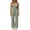 Green, variant on 2 Piece Womens Matching Outfit Sets Stripe Strapless Bandeau Sleeveless Top and Wide Leg Pants Casual Outfits Trendy Streetwear