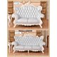 thumbnail image 4 of Baroque Style Wood Frame Classic Sofa Baby Blue Princess Antique Sofa Set Leather Fabric Hand Carved Rococo Sectionals sofa My Lux Decor Round, 4 of 5