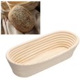 thumbnail image 3 of Cesta de ratán para masa Cestas de fermentación para pan con tapa (Ovalada 3) Tmvgtek excursión de campamento, 3 of 9
