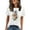 White, variant on Pxxlle Womens Short Sleeve Shirts Fashion Graphic Tee Shirt Loose Fit Round Neck Going Out Tops (Gray S)