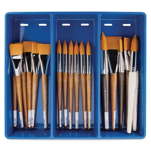 Set de pinceles Royal Brush Premier Taklon de madera dura, 18 piezas