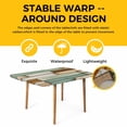thumbnail image 4 of Sage Green Vintage Table Cloths for 6 Foot Rectangle Tables, Brown Retro Farmhouse Elegant Pastoral Patio Waterproof Elastic Fitted Tablecloths, Washable Rectangular Table Cover for Camping, 4 of 8