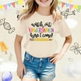 thumbnail image 2 of LEKDFST First Day of School Graphic Tees for Girls Boys Pre Kindergarten 1st 2nd 3rd Grade Back to School T-Shirts Unisex Kids Short Sleeve Shirts Beige 4-5 Years, 2 of 5